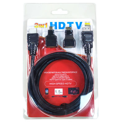 1비디오 카메라와 태블릿 PC와 TV를 위한 3인1 HDMI 케이블