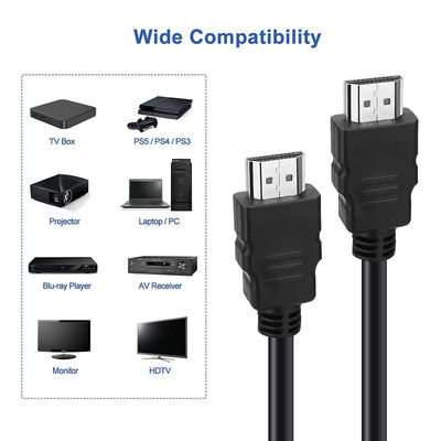 OEM/ODM 3m 4K 3D HDMI 케이블 금으로 칠한 남성에서 남성 비디오 케이블 PVC Molding