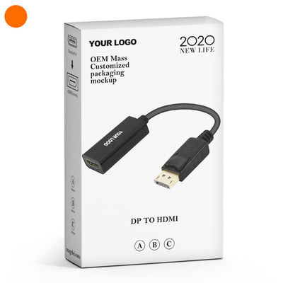 ABS 동축 금판 디스플레이포트 남성 DP에서 HDMI 케이블 어댑터 프로젝터