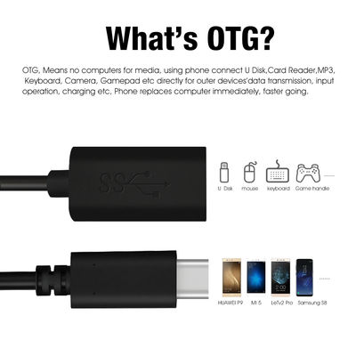 3.5MM-6.0MM 외부 지름 프로젝터 HDMI 케이블 USB 3.1 타입 C에서 USB 타입 A