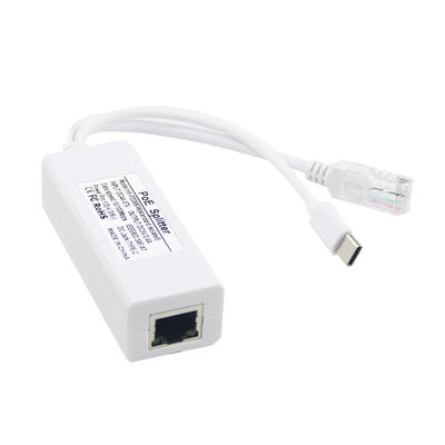 USB 48 볼트 POE 스플리터에서 12V 카메라 802.3af USB C 타입 싱글 랜 포트 1A 1.2A