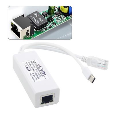 USB 48 볼트 POE 스플리터에서 12V 카메라 802.3af USB C 타입 싱글 랜 포트 1A 1.2A