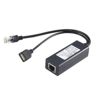 48V ~ 5V 2.4A PoE 스플리터 USB 타입 A 여성 802.3af 전원 오버 이더넷 스플리터