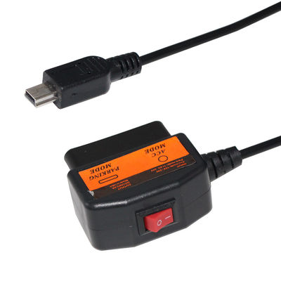 OBD2 12V에서 5V 충전 케이블 DVR 운전 기록 장치 스위치