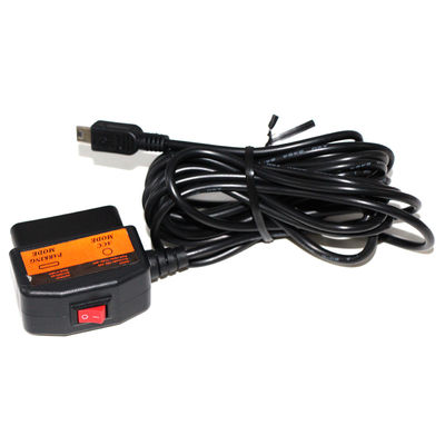 OBD2 12V에서 5V 충전 케이블 DVR 운전 기록 장치 스위치
