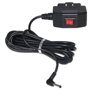 OBD2 12V에서 5V 충전 케이블 DVR 운전 기록 장치 스위치