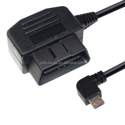 24W 마이크로 USB 케이블 커넥터 GPS DVR 캠코더 태블릿 E-dog 전화 OBD II 16pin 충전기