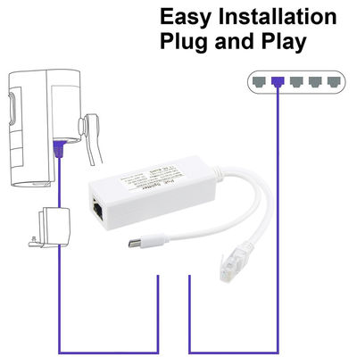 24V 12V 5V POE 패시브 주입기 USB-C 타입 C 케이블 및 이더넷 RJ45 커넥터