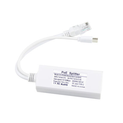 1Gbps 스위치 용량 전원 및 이더넷용 USB 타입-c 포 스플리터 Rj45 쉴드 플러그