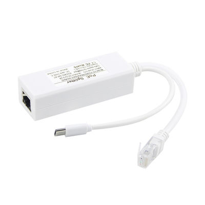 1Gbps 스위치 용량 전원 및 이더넷용 USB 타입-c 포 스플리터 Rj45 쉴드 플러그