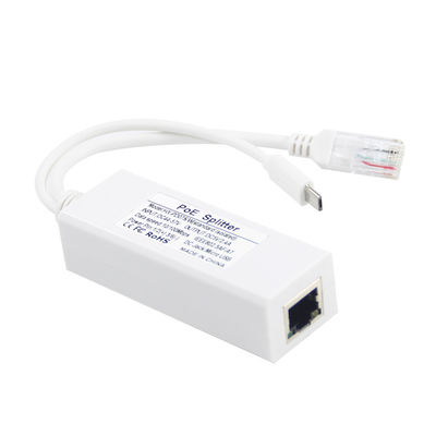 1Gbps 스위치 용량 전원 및 이더넷용 USB 타입-c 포 스플리터 Rj45 쉴드 플러그