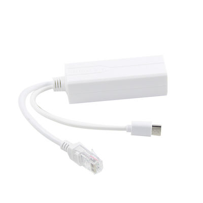 1Gbps 스위치 용량 전원 및 이더넷용 USB 타입-c 포 스플리터 Rj45 쉴드 플러그