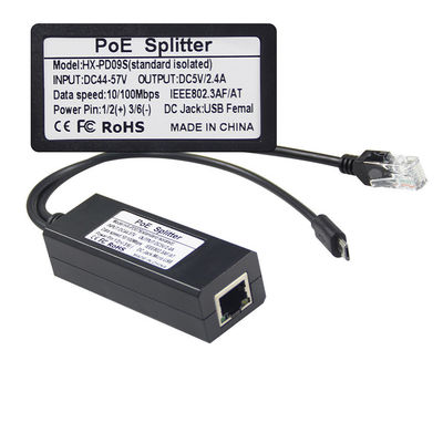48V ~ 5V 2.4A MAX POE 스플리터 USB-C 12W 개인 폼 NO 입력 100-240V AC 50/60Hz
