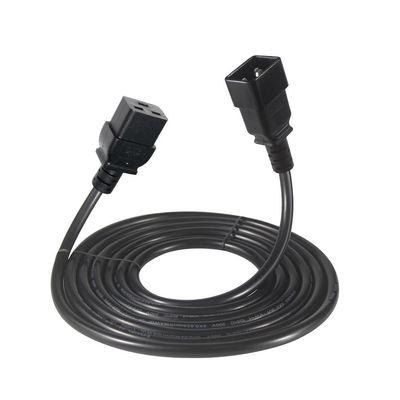 2Xc19 플러그 20A 중량 Pdu 15A 250V 14 Awg C20 케이블 전원 케이블