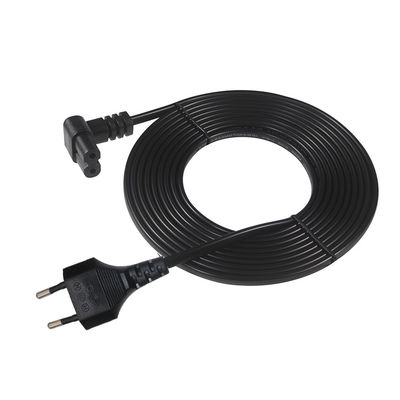 코일 된 유로 전기 2 프롱 플러그 0.5Mm2 유럽 전원 케이블 C7