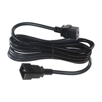 C20 남성에서 IEC 소켓 C19 15A 검은 H05vvf 3G 1.5Mm 250V 10A 13A 16A 공급 전력 케이블