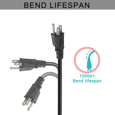 15 피트 120 볼트 노트북 전원 케이블 Nema 515P에서 IEC 320 C5 커넥터 인증