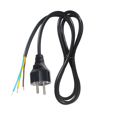 EU Schuko 플러그에서 맨 와이어 AC 전원 케이블 10A 250V