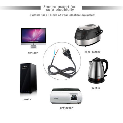 유럽 3 핀 Vde 220V Schuko Cee 77 Eu Ac 전원 스트립에 케이블