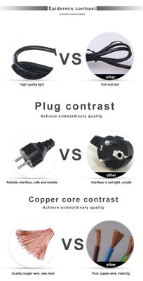 산업용 잠금 케이블 3X1.5MM 소켓 Eu 3Pin-C14 유럽 표준 Ac Cord Iec 전원 커넥터
