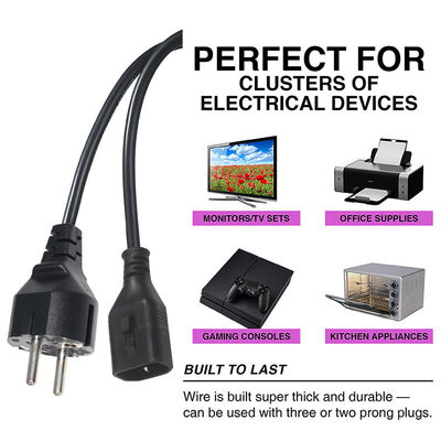 산업용 잠금 케이블 3X1.5MM 소켓 Eu 3Pin-C14 유럽 표준 Ac Cord Iec 전원 커넥터