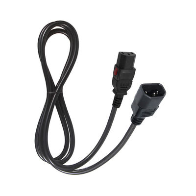 18awg 컴퓨터 패널 마운트 Iec 코드 C14 남성 플러그로 C13 여성 소켓 전원 연결 장치