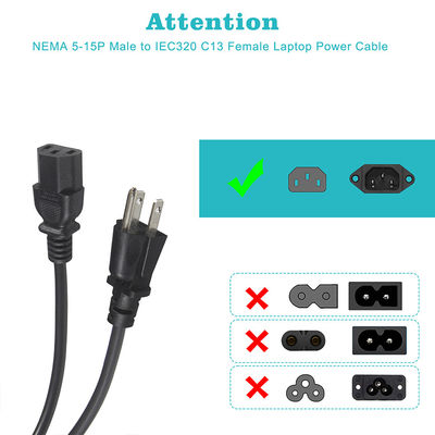 6FT 모니터 노트북 전원 케이블 3Prong Nema 515P 가 가정용 가전 IEC 320 C13