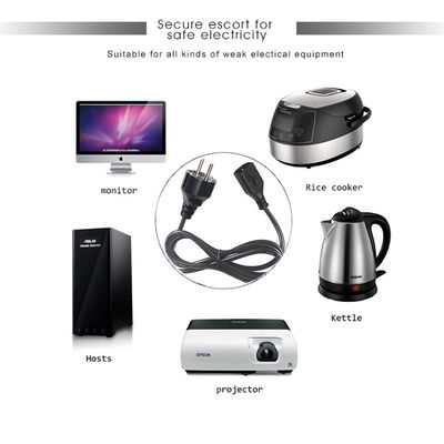 Eu 3Pin Schuko 남성 플러그 Cee 77 PC 헤어 라이트너 패널 장착 장치 C14 잠금