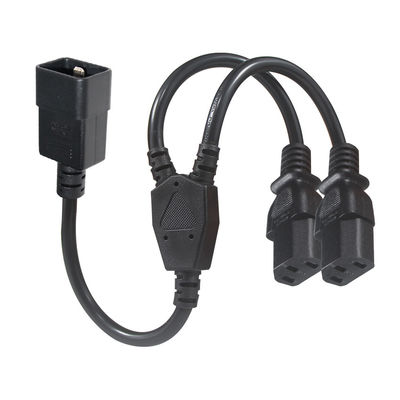 출구 Y 스플리터 전원 소켓 연장 케이블 C20 남성 2X C13 여성 커넥터 0.75Mm 1.0Mm
