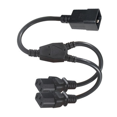 출구 Y 스플리터 전원 소켓 연장 케이블 C20 남성 2X C13 여성 커넥터 0.75Mm 1.0Mm
