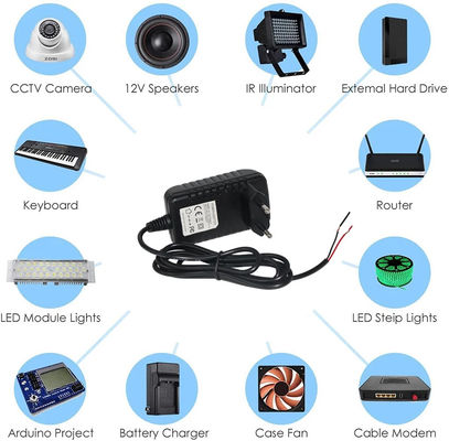 12V 2A DC 전원 어댑터, 5.5x2.1mm 플러그 포함
