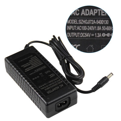 54V 1.3A 스위칭 노트북 잭 55Mmx21mm DC 공급 전원 어댑터 입력 100-240V Ac 50-60Hz