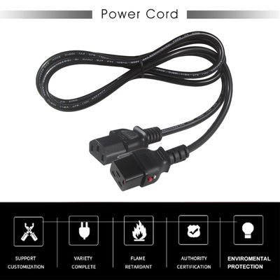 KUNCAN 14Awg 16A 연장 전력 전구 유럽 잠금 C19에서 C13 커넥터 Iec 60320 320 플러그
