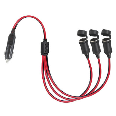 1 남자에서 3 여자 자동차 담배 연장 코드 피지 15A 16AWG 전원 유선 OEM ODM