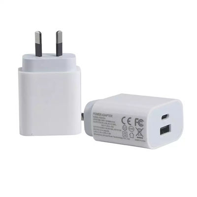 SAA USB-C 어댑터 1A+1C 포트 QC2.0 급 충전 PD 충전기 20W