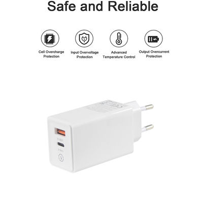 노트북 QC 타입 C 듀얼 PD 충전기 65W 출력 15V 3A 빠른 충전 여행 어댑터