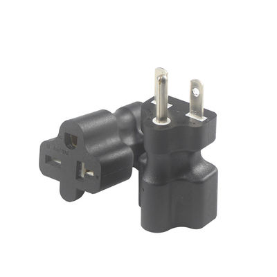 KUNCAN NEMA 5-15P to 5-15R 5-20R 전원 어댑터 블랙 ABS