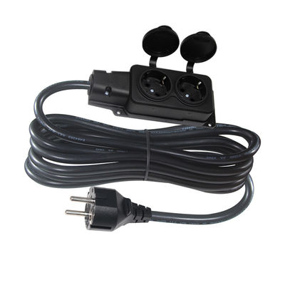 EU 3pin 남성 플러그 2 X EU 3pin 여성 소켓 프랑스 1에서 2 확장 케이블