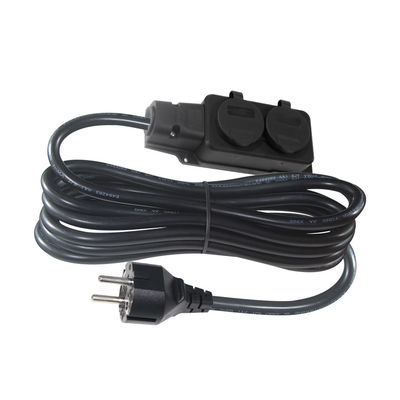 EU 3pin 남성 플러그 2 X EU 3pin 여성 소켓 프랑스 1에서 2 확장 케이블