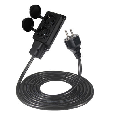 EU 3pin 남성 플러그 2 X EU 3pin 여성 소켓 프랑스 1에서 2 확장 케이블