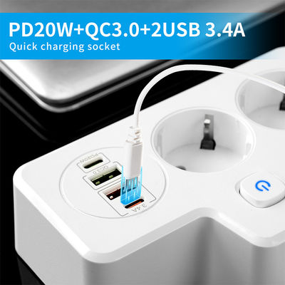 EU CEE 7/7 Schuko 플러그 변환기 2 소켓 여성 16A 전원 충전 장치 소켓