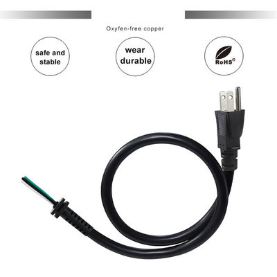 오픈 와이어링 플러그 북미 캐나다 전력 케이블 3pin Nema 5 15P 확장 케이블