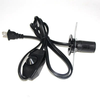 극지화 220V 2Pin Usa to E26 디머 스위치와 함께 히말라야 소금 램프 전원 코드