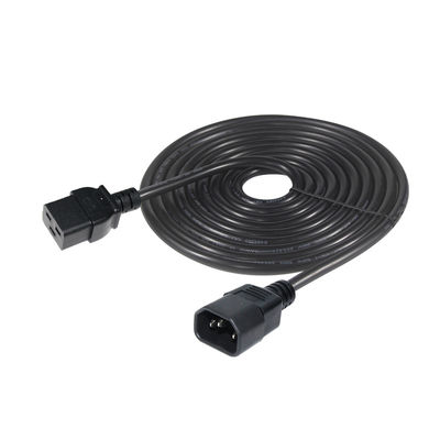 PDU UPS 연장 IEC C14 남성 IEC C19 여성 전원 케이블 16A