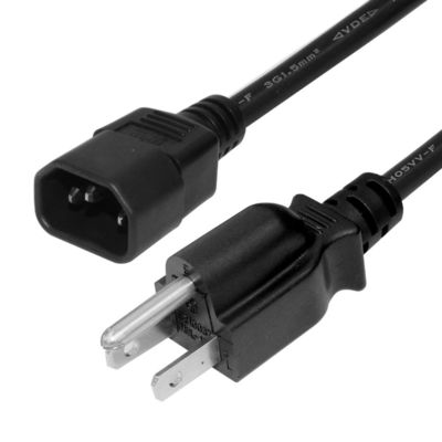 US Nema 515P에서 C14 연장 케이블 Ac 3 핀 프롱 Sjt Svt 16Awg Pvc 사용 가능한 전력 케이블