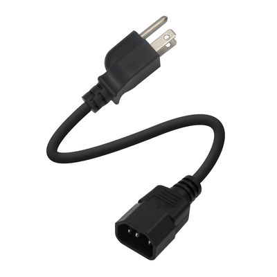 US Nema 515P에서 C14 연장 케이블 Ac 3 핀 프롱 Sjt Svt 16Awg Pvc 사용 가능한 전력 케이블