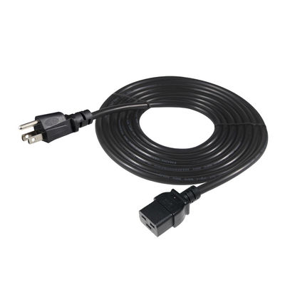 3 핀 Sjt 케이블 Sjtw Iec 320 C19로 Nema 5-15p 3핀 잠금 Ac 확장 5Ft 6Ft