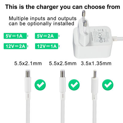 1m 길이 전기 2000Ma DC 전원 Cee716 플러그 12V 2A 벽 장착 AC 어댑터 과부하 및 단회로 보호
