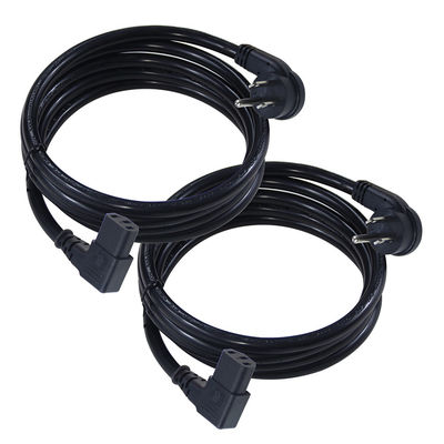 NEMA 5-15P 3Pin 플러그 IEC 전원 케이블과 C13 직각 케일 플러그 45도 굽기