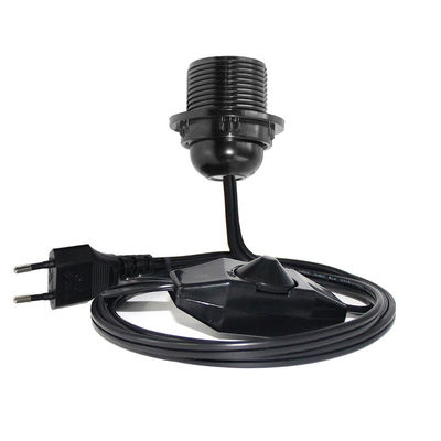 검은색 0.75mm CEE7/16 플러그 Eu 확장 전원 케이블 E27 E 27 디머 스위치와 함께 힌딩 라이트 소켓